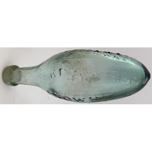 PITT & CO LONDON HAMILTON. 8ins long, bluey aqua embossed PITT & COS ...