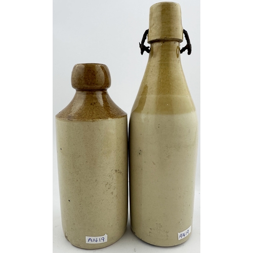 35 - GINGER BEER DUO. Tallest 8.5ins. Bandon & Edinburgh. Lip chip. (2)

AMENDED: Fri 20 Feb: Added a new... 
