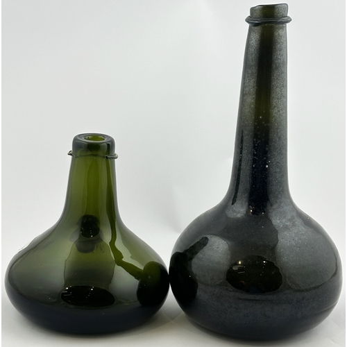 4 - SEALED ONION & SHAFT & GLOBE BOTTLE DUO. Tallest 12ins. Reproductions, heavy, Chip. (2)