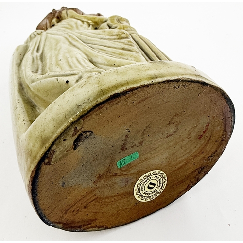 368 - FALCON SPIRIT VAULTS LADY WITH BIRD REFORM FLASK. RF p27. 9.1ins tall. Very rare reform flask probab... 