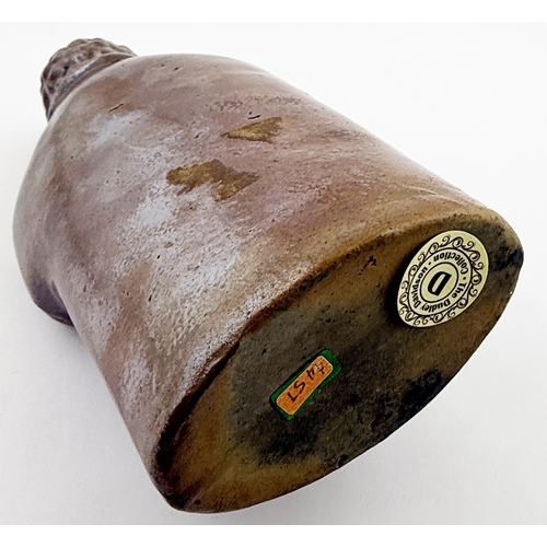 370 - IRISH REFORM CORDIAL FLASK. RF p32. 7.25ins tall. Reform flask modelled as Daniel O Connell, unusual... 