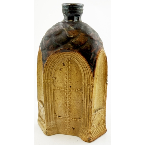 371 - CHURCH DOOR REFORM FLASK. RF p17. 5.75ins. Small size version of this flask. Well modelled church do... 