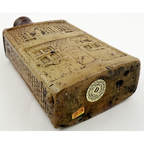 373 - HOUSE REFORM FLASK. RF p23. 7.1ins tall. House shaped flask, 5 window variant. No p.m. Dudley Davids... 