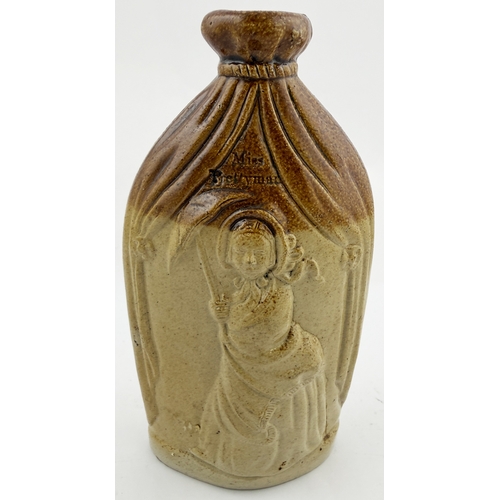 382 - CAUDLE/PRETTYMAN REFORM FLASK. RF p16. 7.25ins. Caudle/ Prettyman flask, DOULTON & WATTS/ LAMBETH PO... 