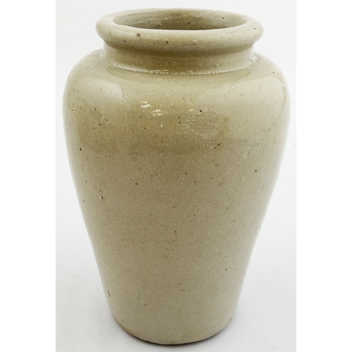 398 - DOWNSHIRE CREAMERY LISBURN CREAM POT. 4.25ins. All-white, black print from the Northern Ireland city... 