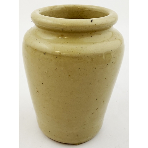 404 - SIMPLEX DAIRY STOKE-ON-TRENT CREAM POT? 3.5ins. All white pot simply black printed SIMPLEX/WORKING/ ... 