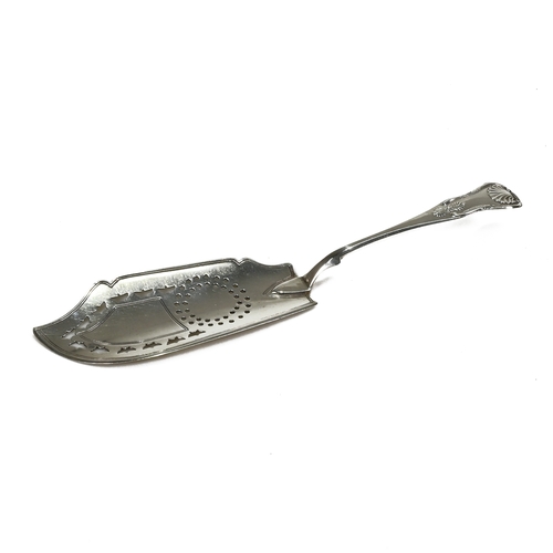 138 - A Georgian Scottish silver fish slice, David MacDonald, Glasgow 1826, 29 cm long, 141 g gross.