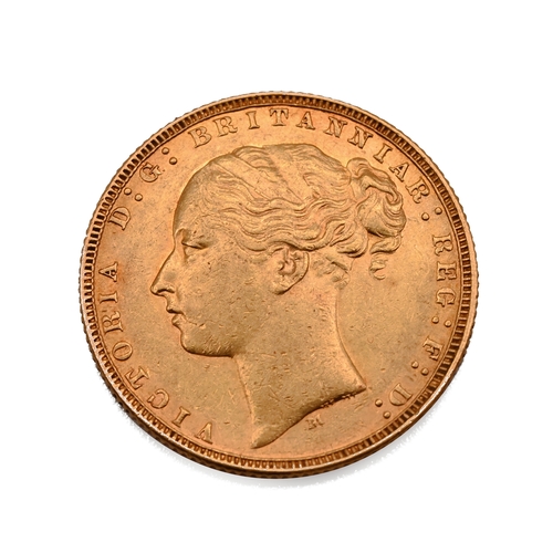 267 - A 1874 Young Head full sovereign.