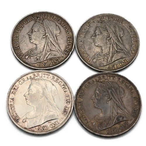 275 - A collection of four Queen Victoria 'Veiled Head' crowns dating 1893-1896, the first four dates of t... 