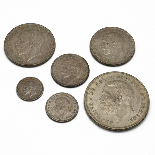 278 - A denomination set of coins from 1935, the silver jubilee year of King George V. The set consists of... 