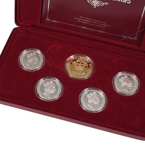 318 - 1992 Royal Australian Mint, The Royal Ladies Sterling Silver Proof Coins and Medallion Set. A silver... 