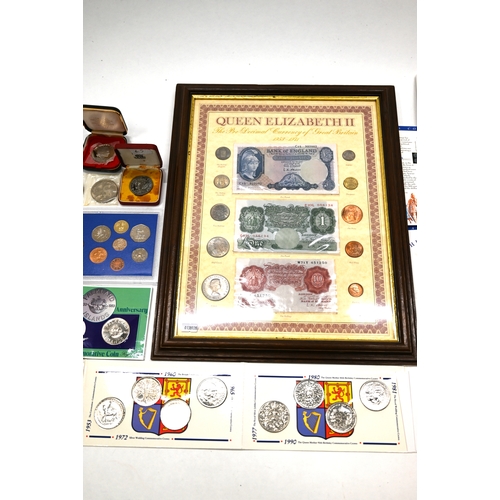 337 - A large assortment of GB and World Coinage to Include: Queen Elizabeth II Pre-Decimal Currency coins... 