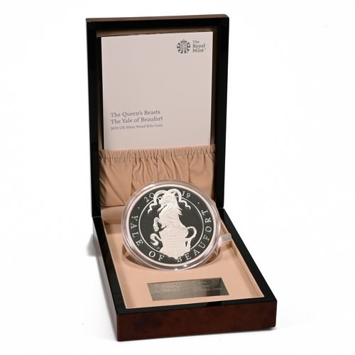 338 - 2019 Royal Mint Queen's Beasts Yale of Beaufort UK Silver Proof Kilo Coin. This coin is made of pure... 