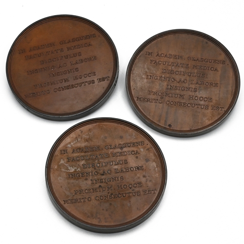 367 - A collection of three John Hunter medals issued by Glasgow University of Scotland to Alexander Bryce... 