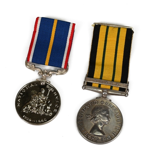 371 - A pair of medals awarded to D. W. Rees of the Royal Engineers: a General Service Medal of Elizabeth ... 