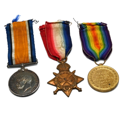 375 - A Trio of WWI Medals to include the 1914-15 Star, Silver War Medal and Victory Medal issued to T. Fi... 