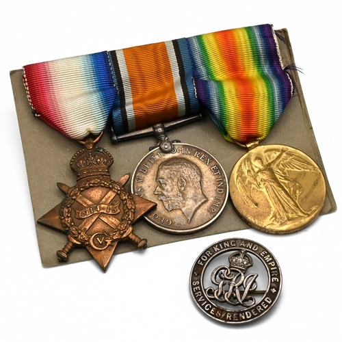 379 - A trio of World War One medals to include the 1914-15 Star, Silver War Medal and Victory Medal as we... 