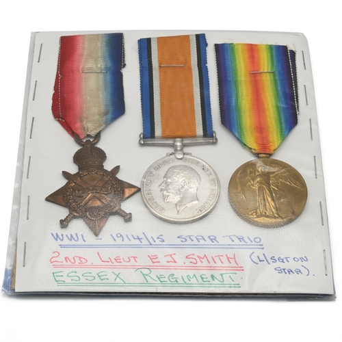 393 - A World War One medal trio comprising a 1914-15 Star, Silver War Medal and a Victory Medal to 2nd Li... 