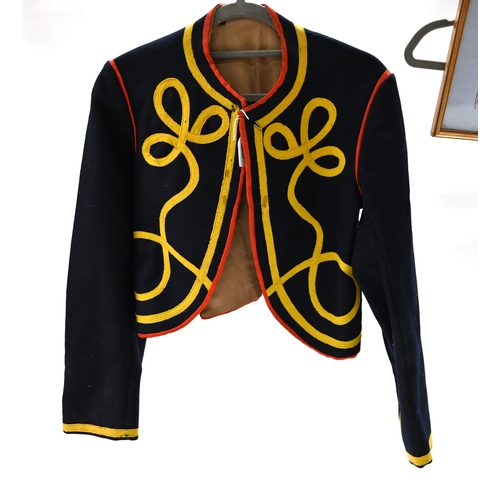 427 - A 19th Century French Zouave Military Jacket. A private tailored example, yellow detailing possibly ... 