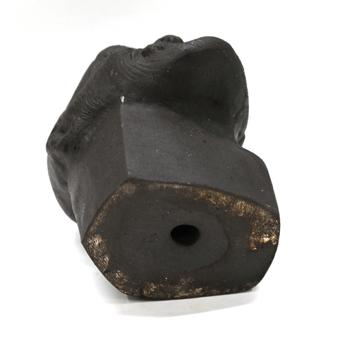 455 - Hassan Heshmat, (Egyptian 1920-2006). A clay bust depicting a man leaning his head to one side, sign... 