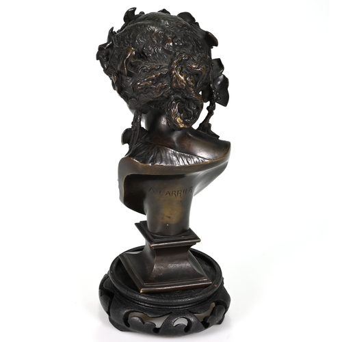 459 - Manner of Albert-Ernest Carrier-Belleuse - Bust of a Young Woman, wreathed with Ivy, late 19th centu... 