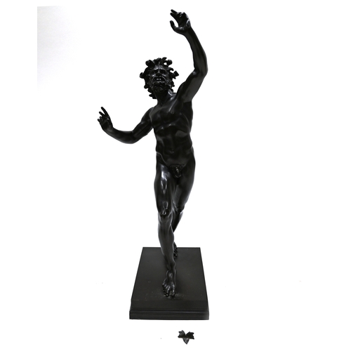 464 - After Edmond Louis Charles Tassell (active 1870-1900) - Dancing Faun of Pompeii - a substantial, dar... 