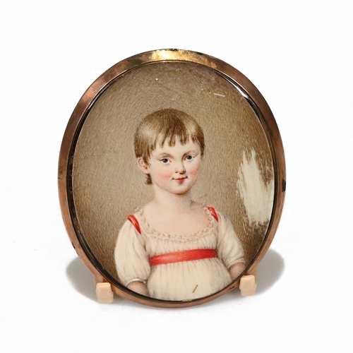 482 - A 19th century memento mori portrait miniature of a young female, painted on ivory, the reverse with... 