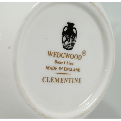 495 - Wedgwood Bone China from the Mirabelle range comprising 1 x oval plate, 2 x small leaf shaped trivet... 