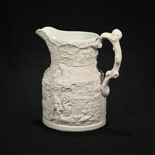 512 - A large Victorian deep relief moulded jug depicting Shakespeare's Falstaff, by C J Mason & Co of Sto... 