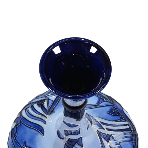 537 - A Moorcroft Florian Yacht vase by Rachel Bishop after the original design by William Moorcroft, to c... 