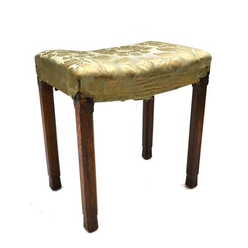 1004 - A George VI 1937 Coronation Stool to the original Edward Barnsley design with chamfered square form ... 