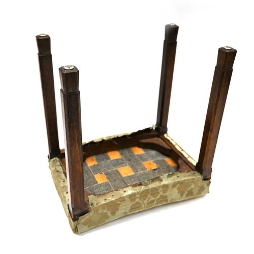 1004 - A George VI 1937 Coronation Stool to the original Edward Barnsley design with chamfered square form ... 