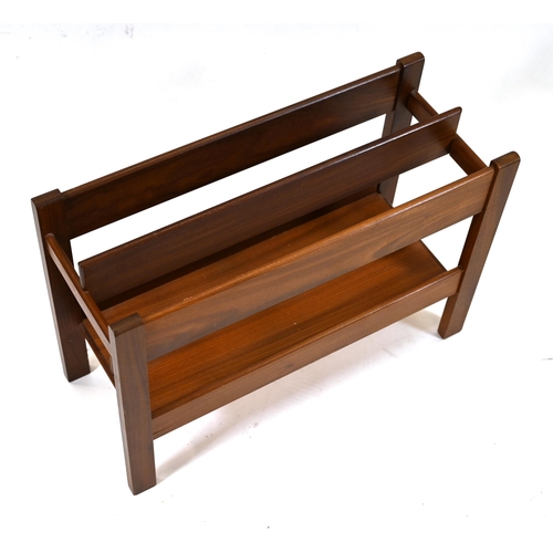 1026 - Mid Century small Teak magazine rack by Guy Rogers c1960's. W 51, D 20.5cm, H 36cm. 