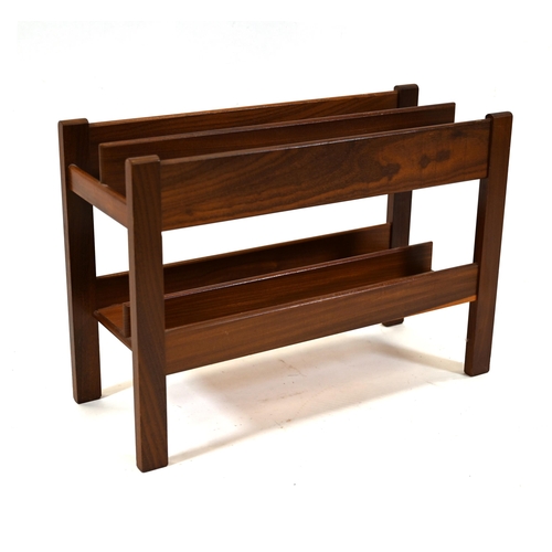 1026 - Mid Century small Teak magazine rack by Guy Rogers c1960's. W 51, D 20.5cm, H 36cm. 