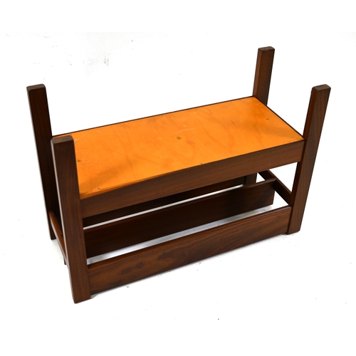 1026 - Mid Century small Teak magazine rack by Guy Rogers c1960's. W 51, D 20.5cm, H 36cm. 