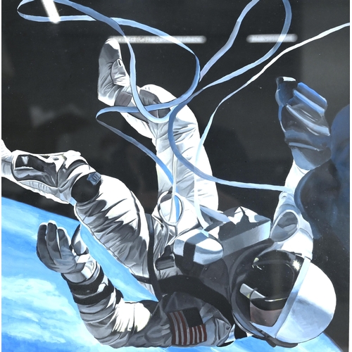 585 - Ron Judkins (born 1956). Astronaut No 2 and The Commuter, acrylic on paper and acrylic with coloured... 