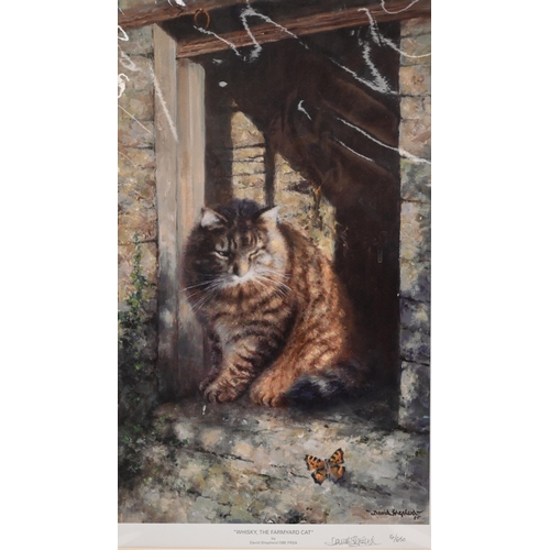 637 - After David Shepherd (1931-2017) - Whisky the Farmyard Cat - limited edition reproductive print afte... 