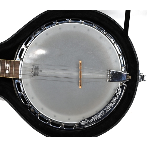 739 - A Tangelwood Cove Creek TBDLX - PRO Tanglewood Tenor Banjo, cased.