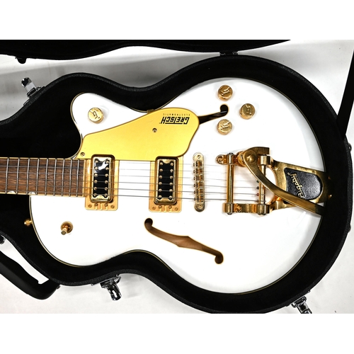 740 - A Gretsch electromatic Bigsby Snowcrest guitar, in a Gretsch case.