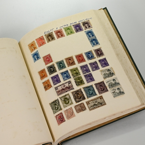 761 - A good collection of GB and world stamps, contained in a green album 