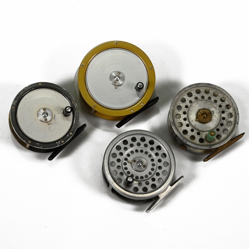 A Mitre Hardy The Jewel fly fishing reel, along with a Hardy's The Jem fly  reel, Hardy Marquis 6 in