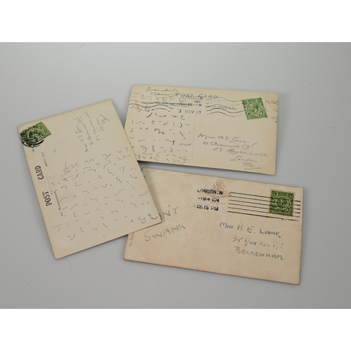 845 - Three Suffragette postcards to include Suffragettes destroy Levetleigh St Leonards by fire, 15/4/13,... 