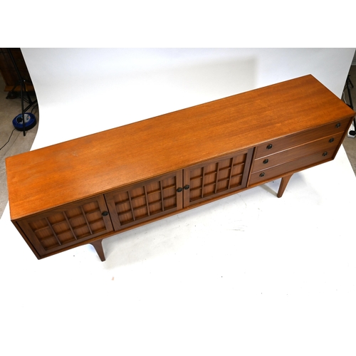 907 - A mid-Century Teak sideboard designed by Herbert Gibs for Younger c1970s. Three panelled doors and t... 