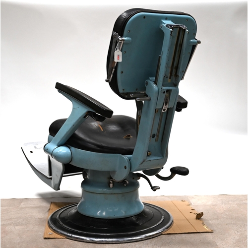 965 - A 1950's to early 1960's Sterling Sapphire Barber Chair type DC. With pneumatic rise and fall mechan... 