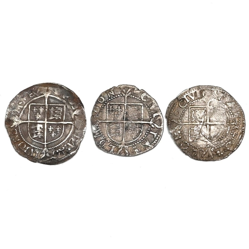 101 - Group of three (3) Queen Elizabeth I hammered silver Halfgroats from the Third and Sixth Issues. Inc... 