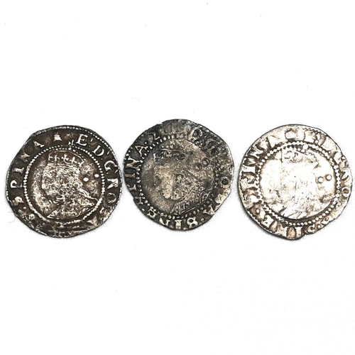 102 - Group of three (3) 1582-1602 Queen Elizabeth I silver Halfgroats from the Sixth and Seventh issues. ... 