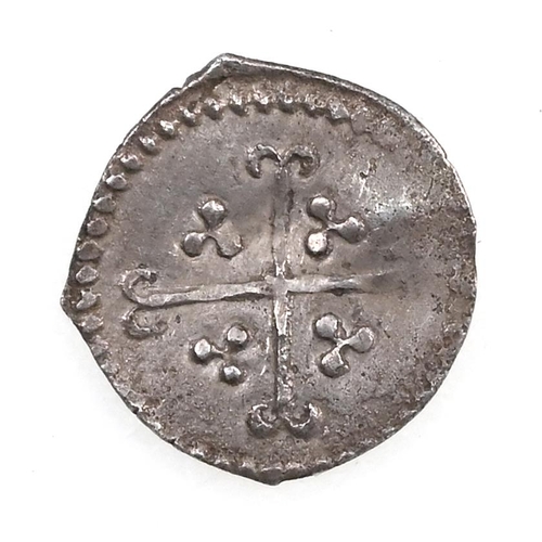 104 - 1592-1595 Queen Elizabeth I Sixth Issue tiny hammered silver Halfpenny with tun mark (S 2581). Obver... 