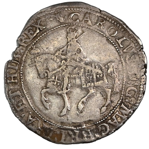 109 - 1632-1633 King Charles I Tower mint silver Halfcrown with harp mintmark, group II, type 2c (S 2771, ... 