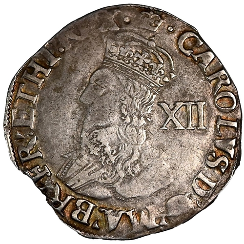 114 - 1635-1636 Tower mint under King Charles I silver group D hammered Shilling with no inner circles (S ... 