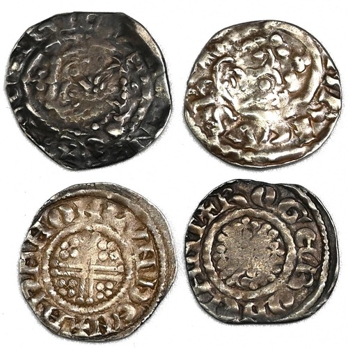 122 - Group of four (4) 1154-1399 Plantagenet Kings silver short cross Pennies. Includes (1) Ravel on Lond... 